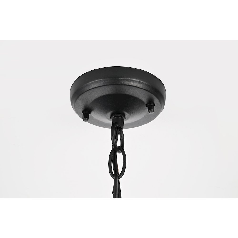 Veda 13 inch Outdoor Pendant in Black. Picture 7
