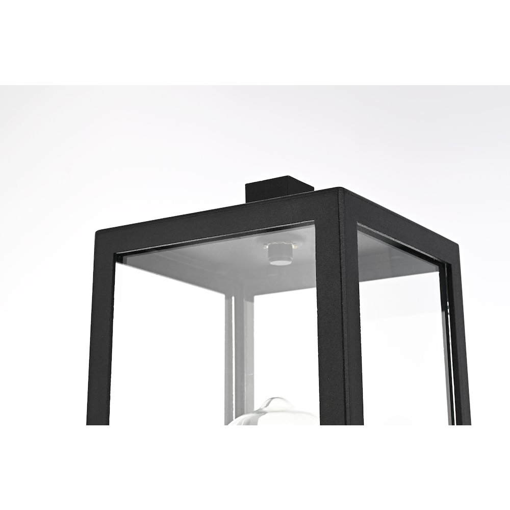 Veda 15 inch Outdoor Post light in Black. Picture 4