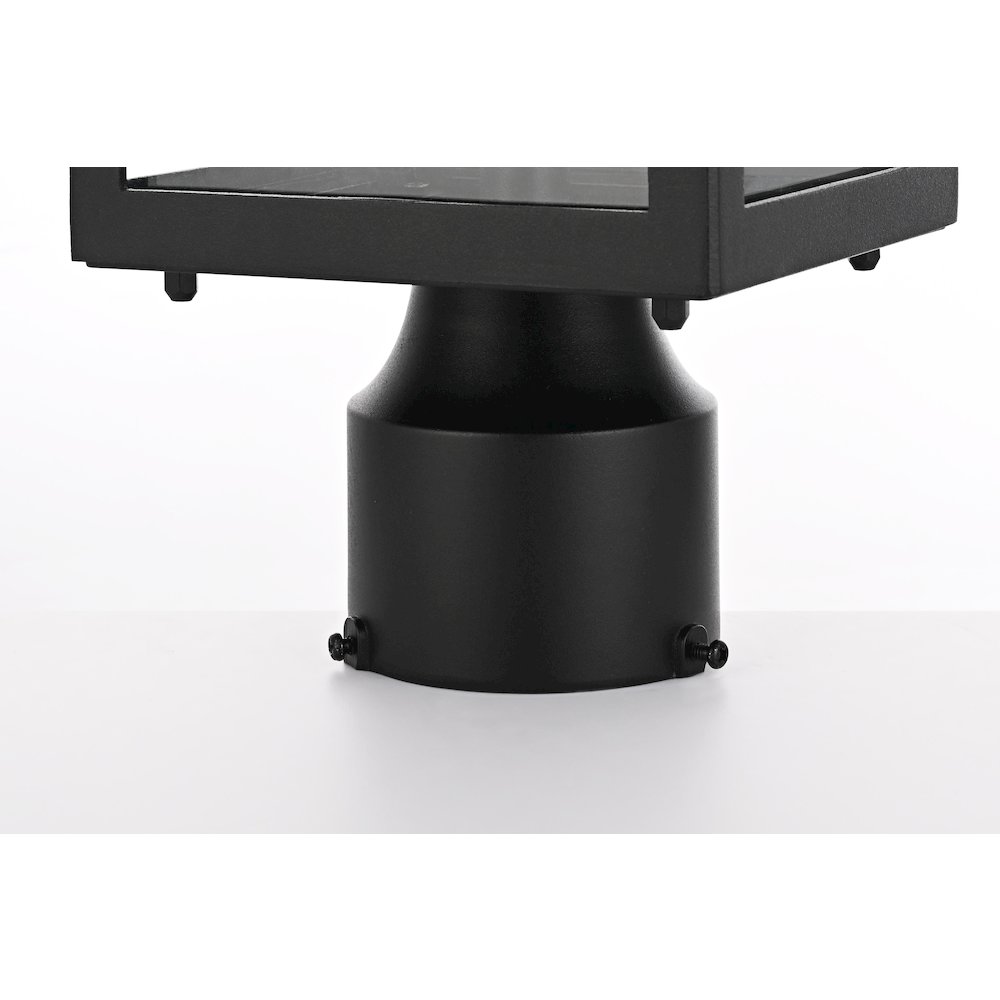 Veda 15 inch Outdoor Post light in Black. Picture 5