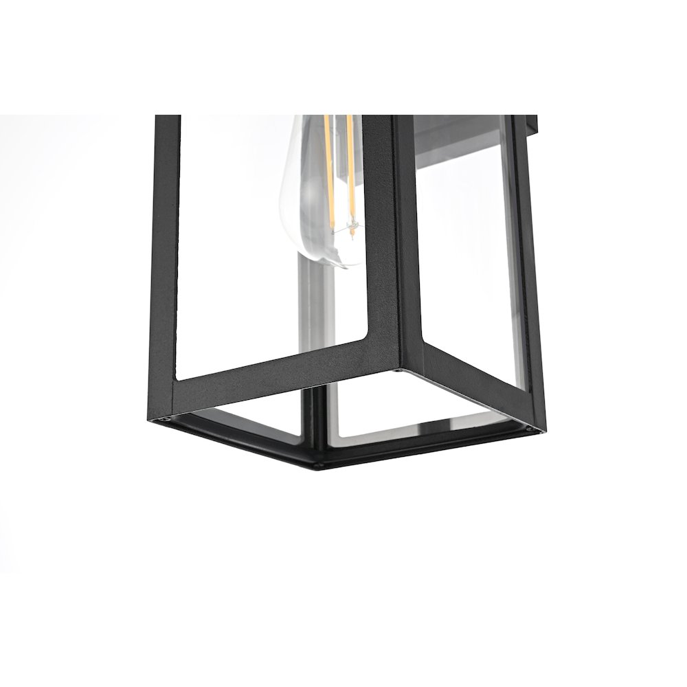 Veda 13 inch Outdoor Wall sconce in Black. Picture 5