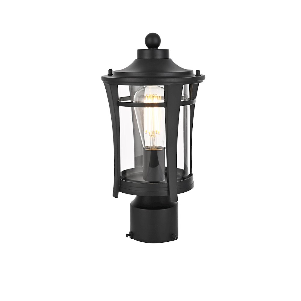 Artemis 13 inch Outdoor Post light in Black. Picture 2
