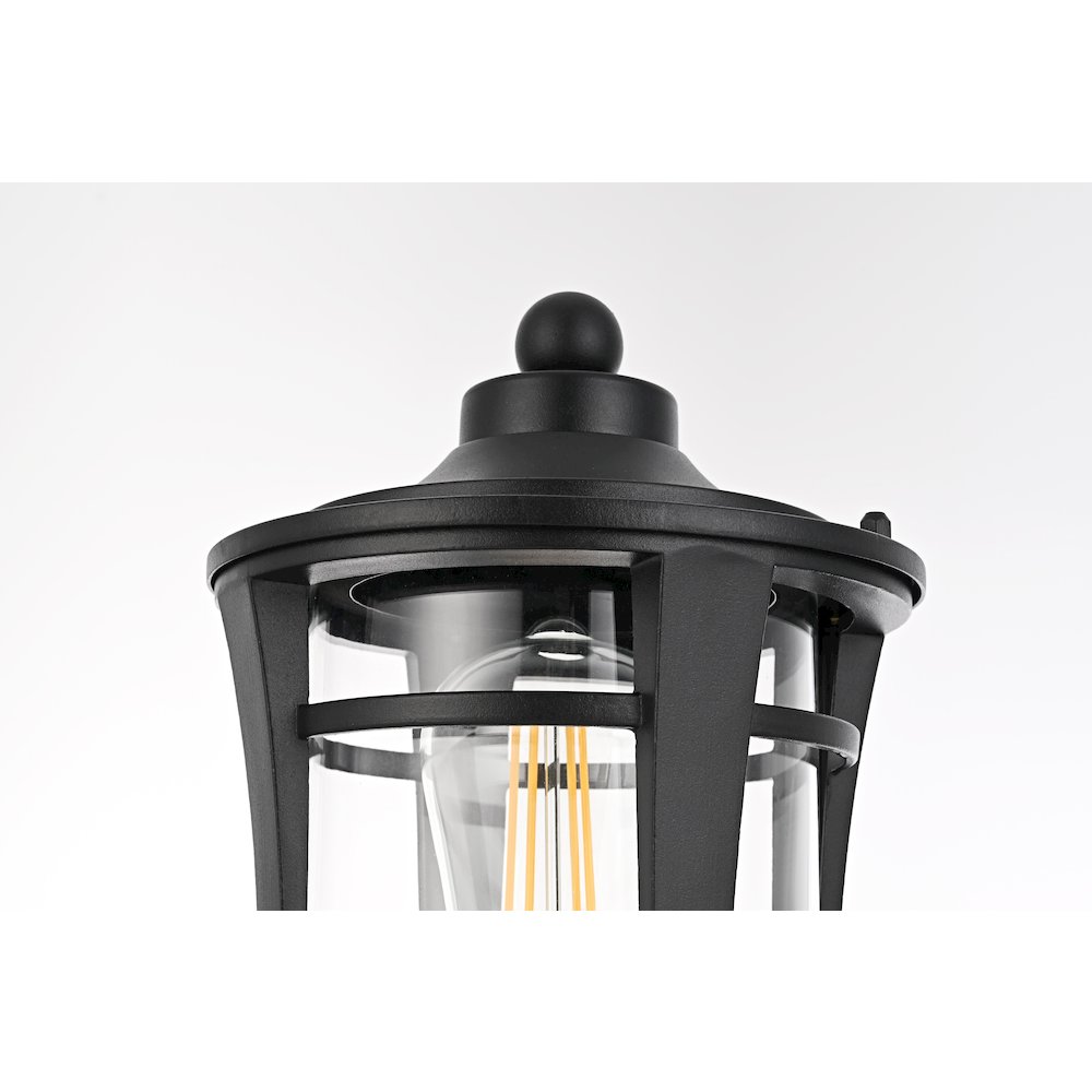 Artemis 13 inch Outdoor Post light in Black. Picture 4