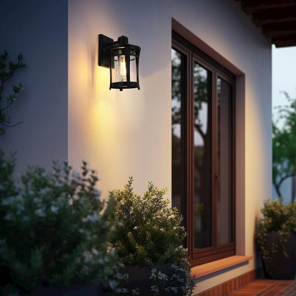 Artemis 11 inch Outdoor Wall sconce in Black. Picture 2