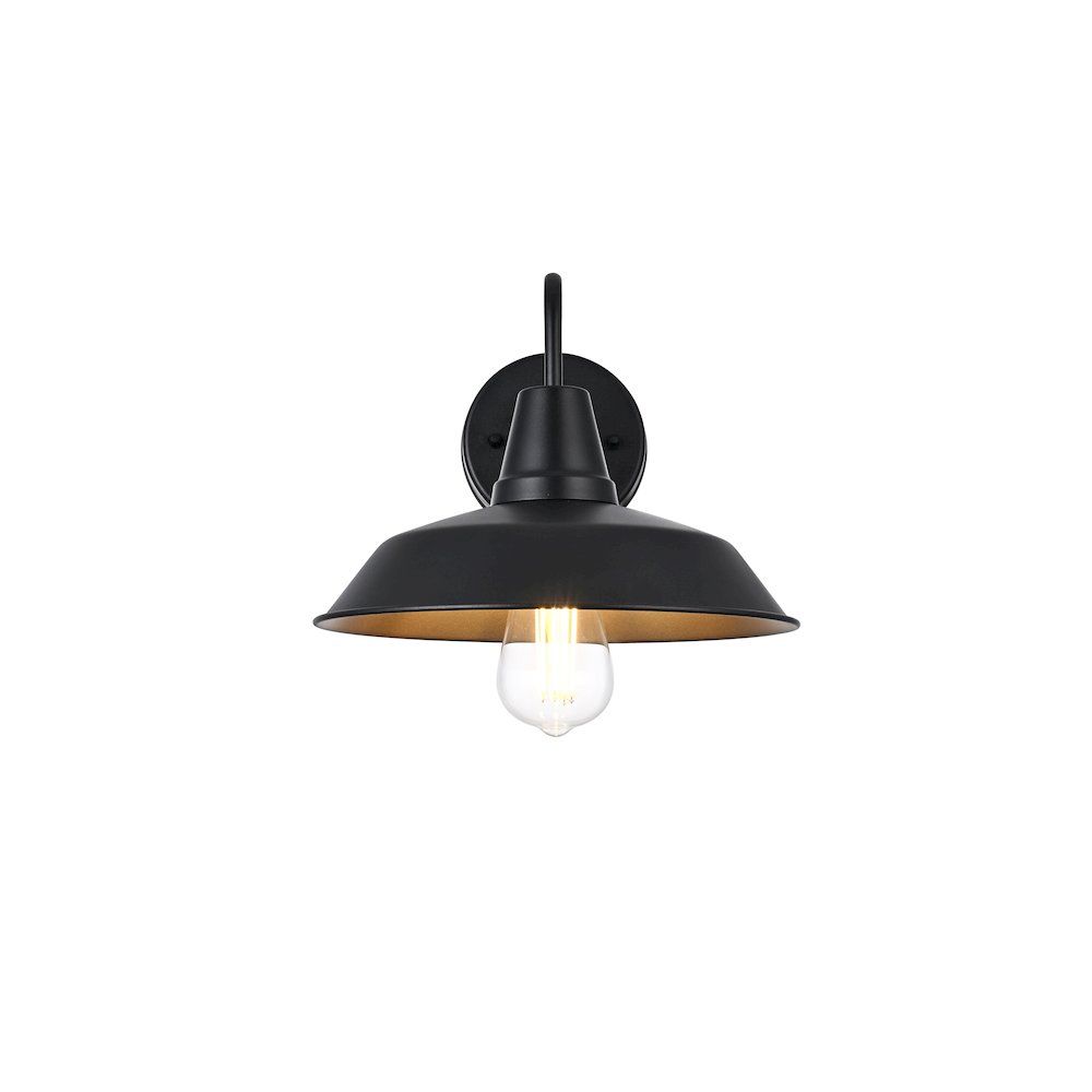 Tinsley 13 inch Outdoor Wall sconce in Black. Picture 1