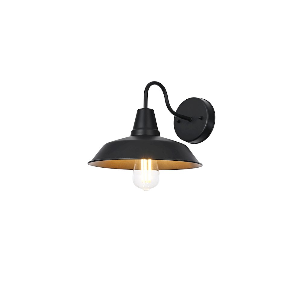 Tinsley 13 inch Outdoor Wall sconce in Black. Picture 3