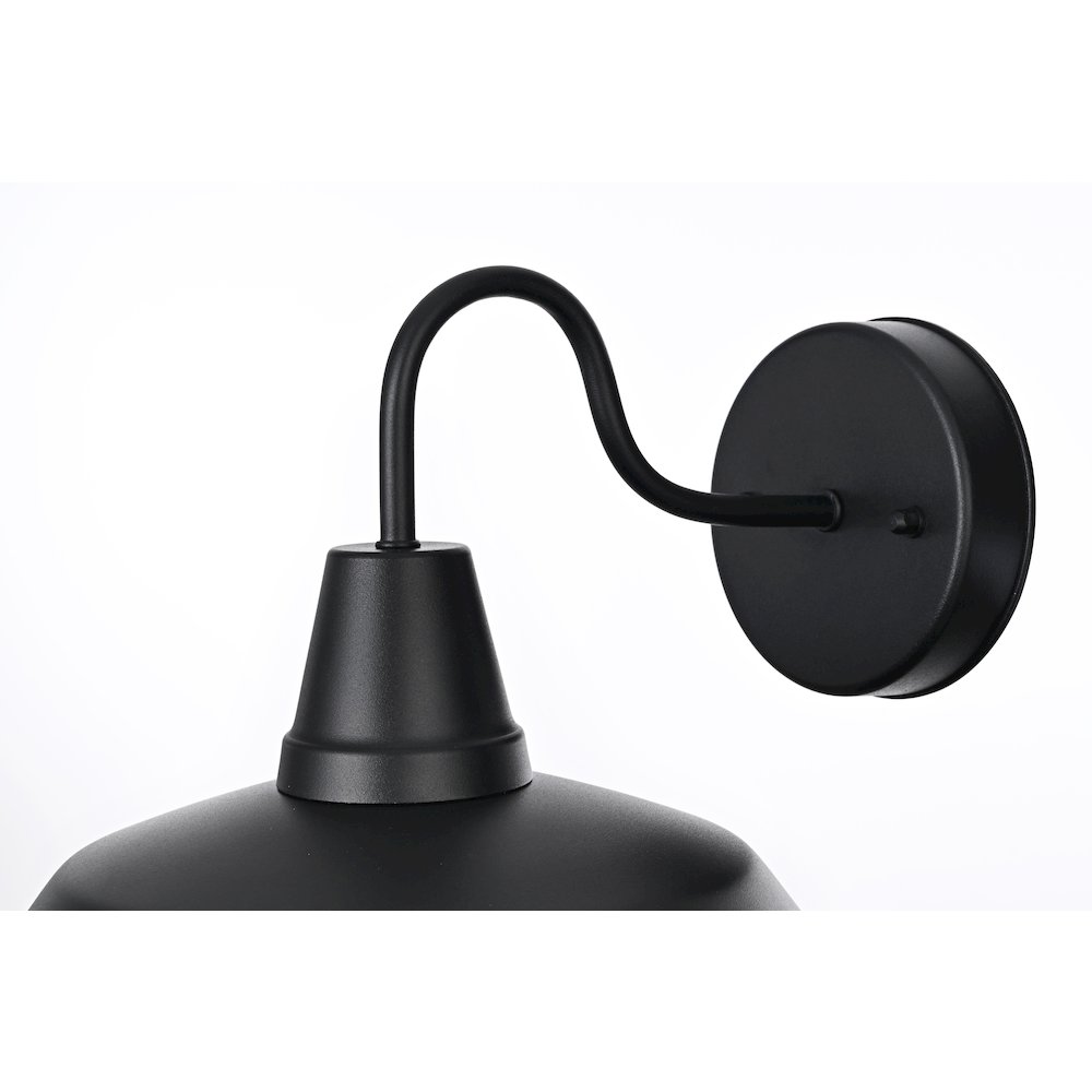 Tinsley 13 inch Outdoor Wall sconce in Black. Picture 4