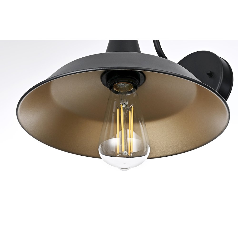 Tinsley 13 inch Outdoor Wall sconce in Black. Picture 5