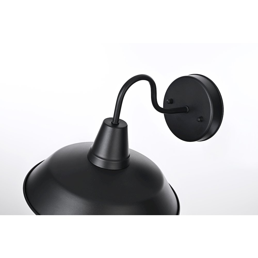 Tinsley 13 inch Outdoor Wall sconce in Black. Picture 6