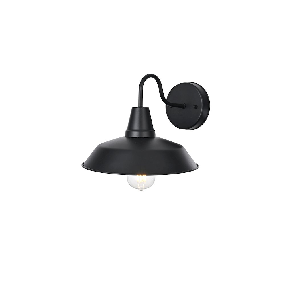 Tinsley 13 inch Outdoor Wall sconce in Black. Picture 7