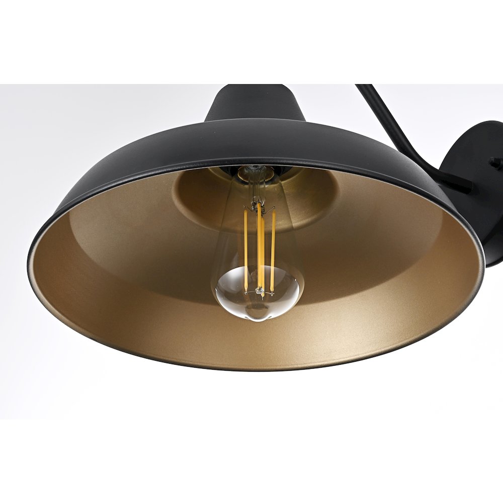 Tinsley 15 inch Outdoor Wall sconce in Black. Picture 4