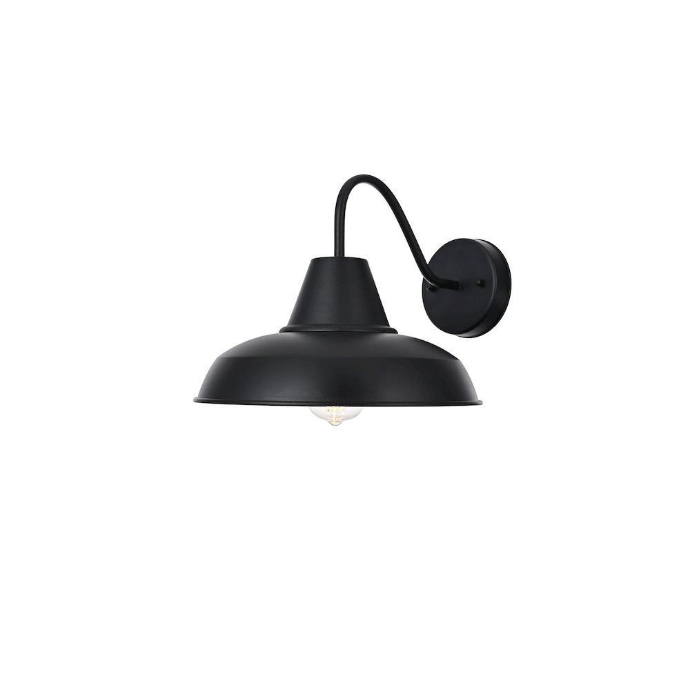 Tinsley 15 inch Outdoor Wall sconce in Black. Picture 7