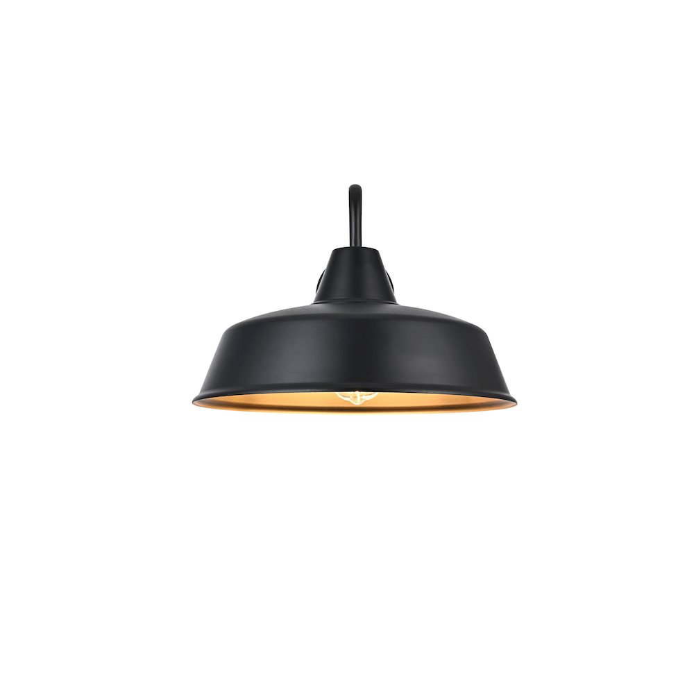 Tinsley 20 inch Outdoor Wall sconce in Black. Picture 1