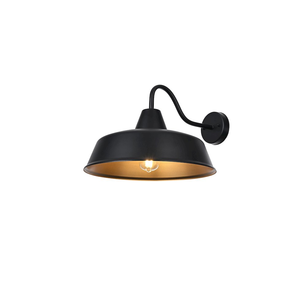 Tinsley 20 inch Outdoor Wall sconce in Black. Picture 3