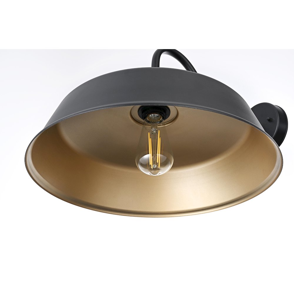 Tinsley 20 inch Outdoor Wall sconce in Black. Picture 5