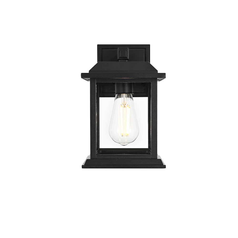 Araceli 10 inch Outdoor Wall sconce in Black. Picture 1