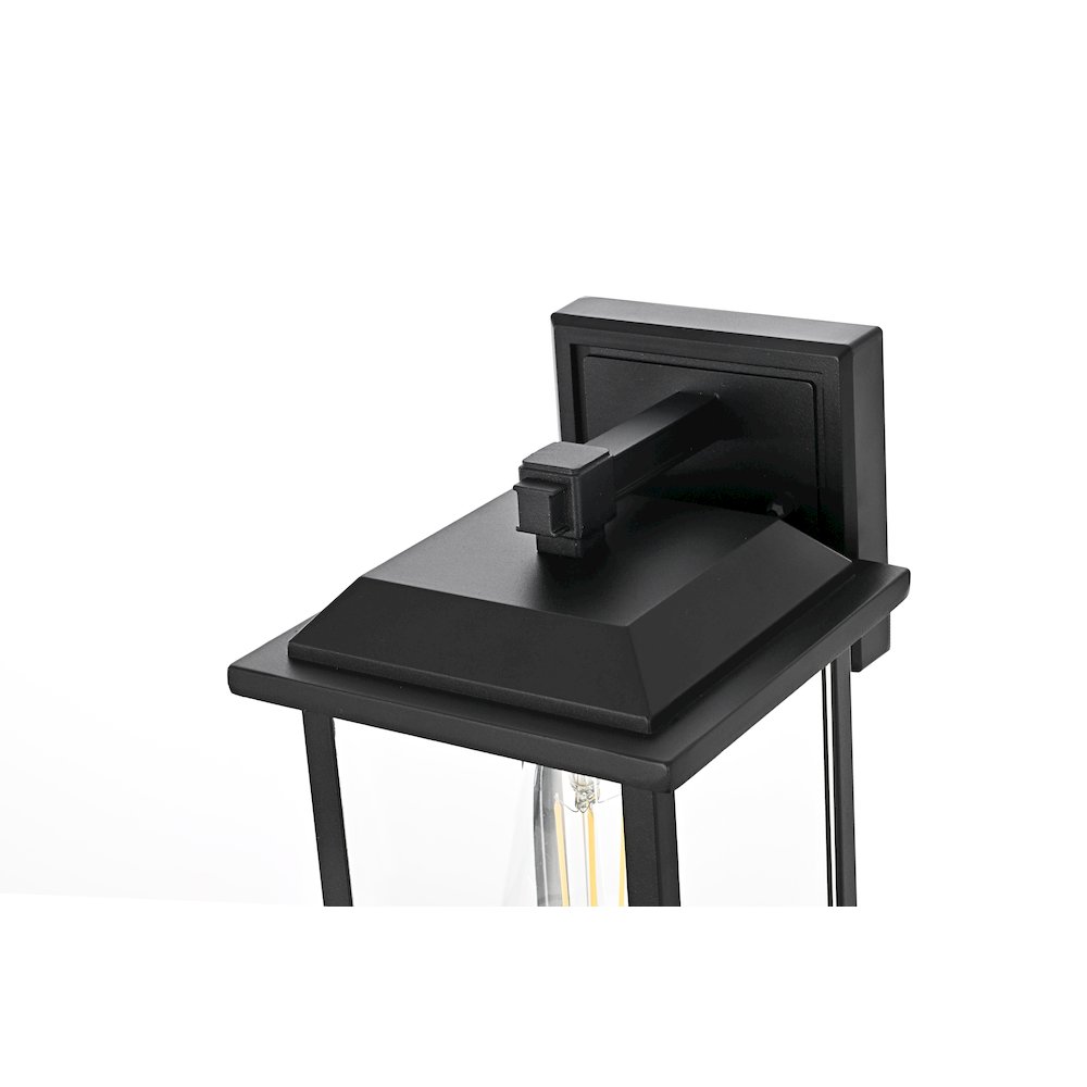 Araceli 10 inch Outdoor Wall sconce in Black. Picture 4