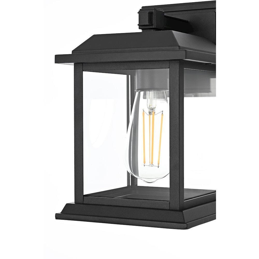 Araceli 10 inch Outdoor Wall sconce in Black. Picture 5