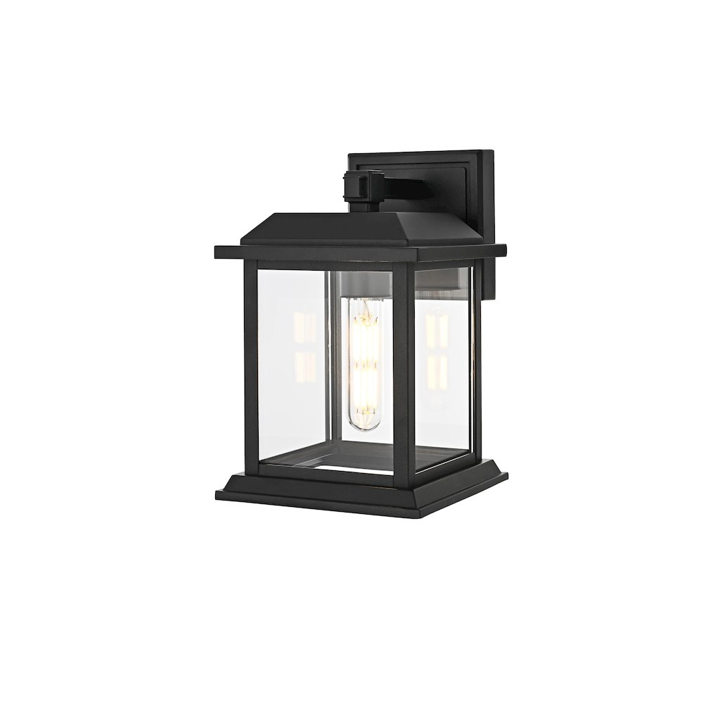 Araceli 10 inch Outdoor Wall sconce in Black. Picture 7
