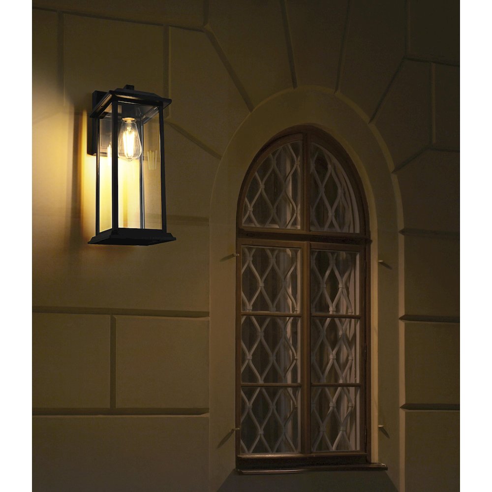 Araceli 17 inch Outdoor Wall sconce in Black. Picture 2