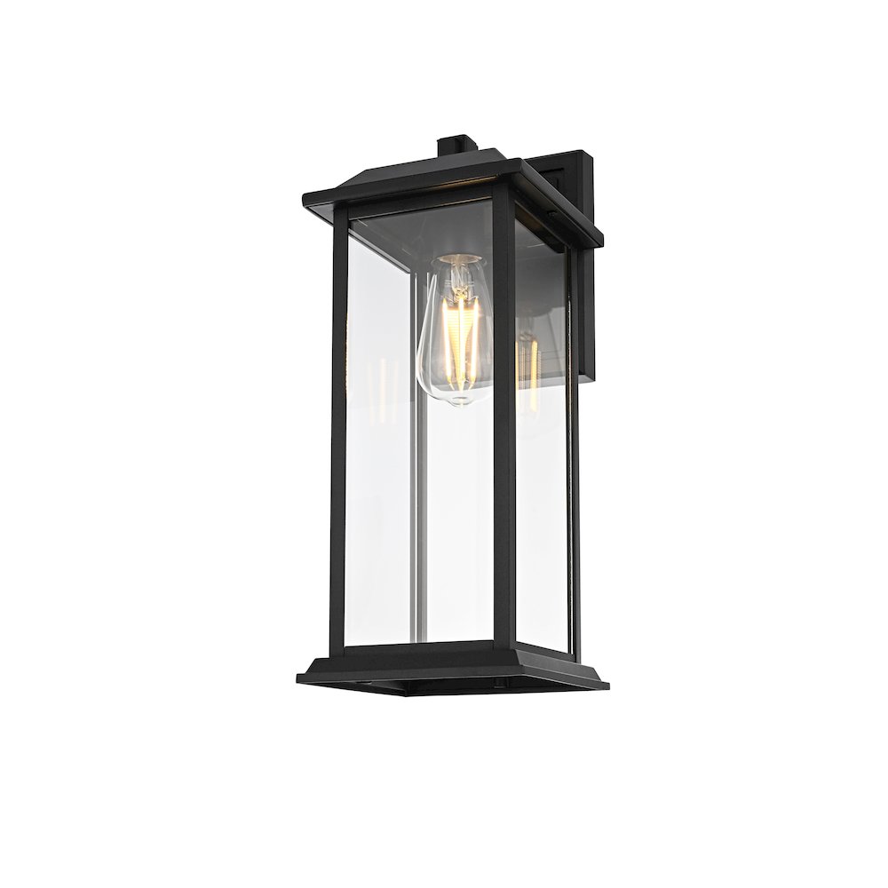 Araceli 17 inch Outdoor Wall sconce in Black. Picture 3