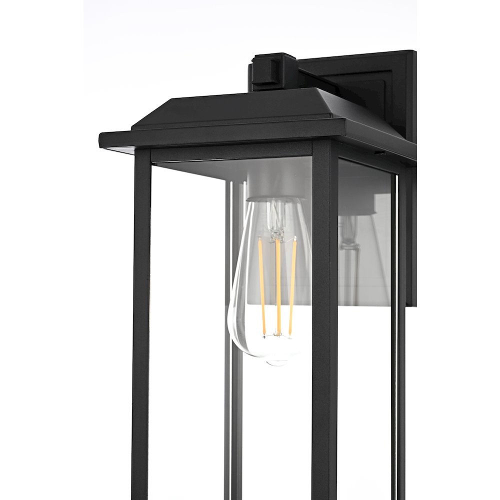 Araceli 17 inch Outdoor Wall sconce in Black. Picture 5