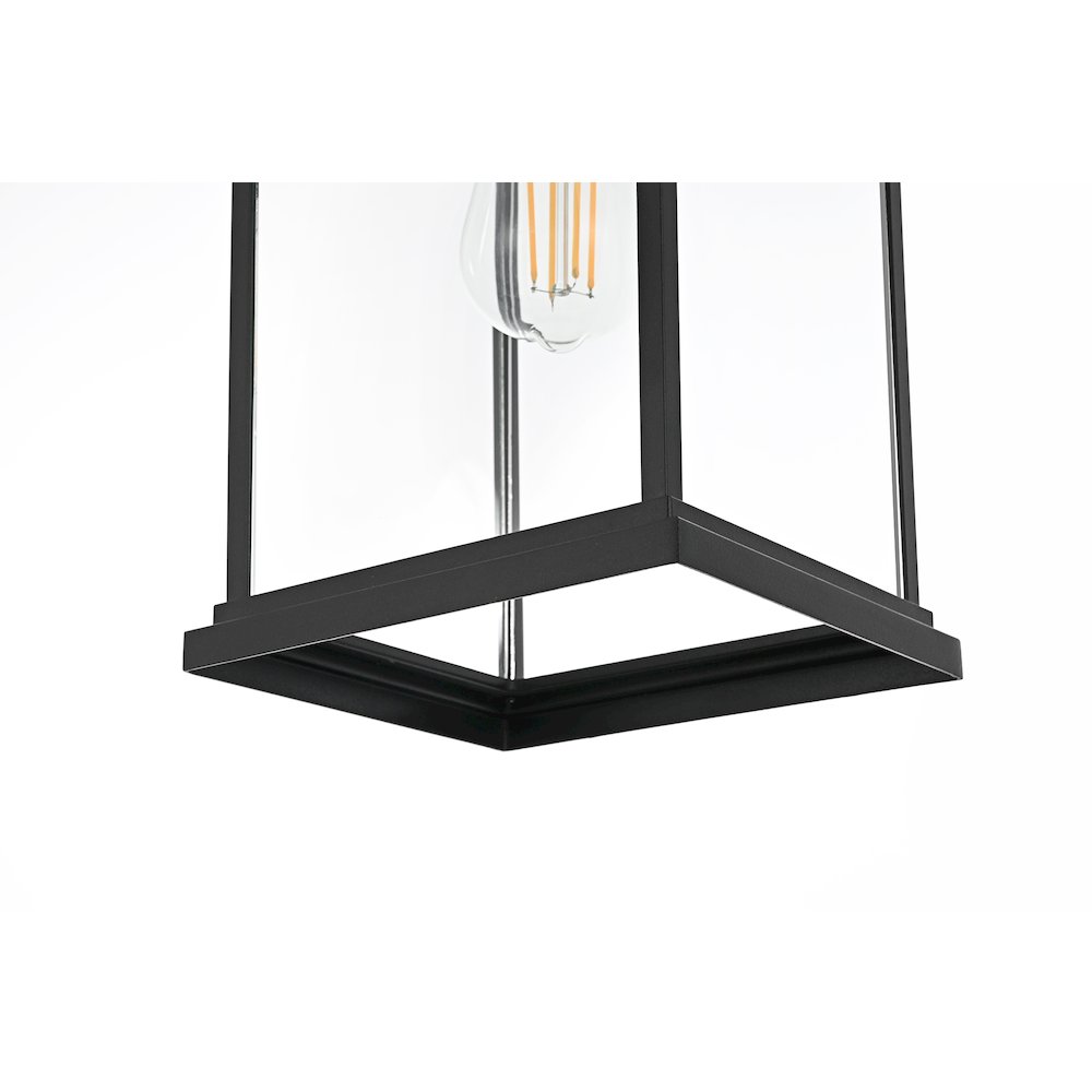 Saul 16 inch Outdoor Wall sconce in Black. Picture 6