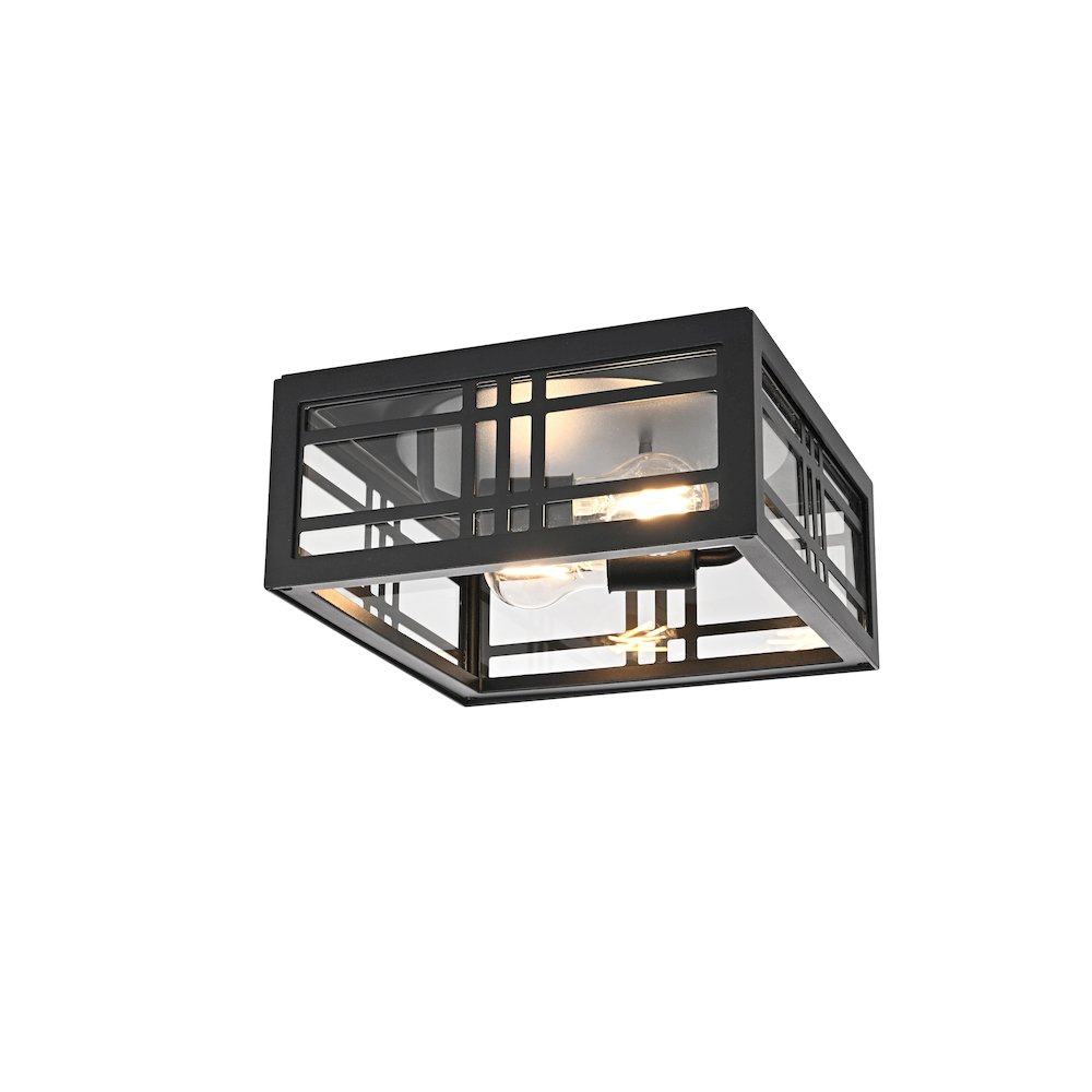 Harley 11 inch Outdoor Flush Mount in Black. Picture 3