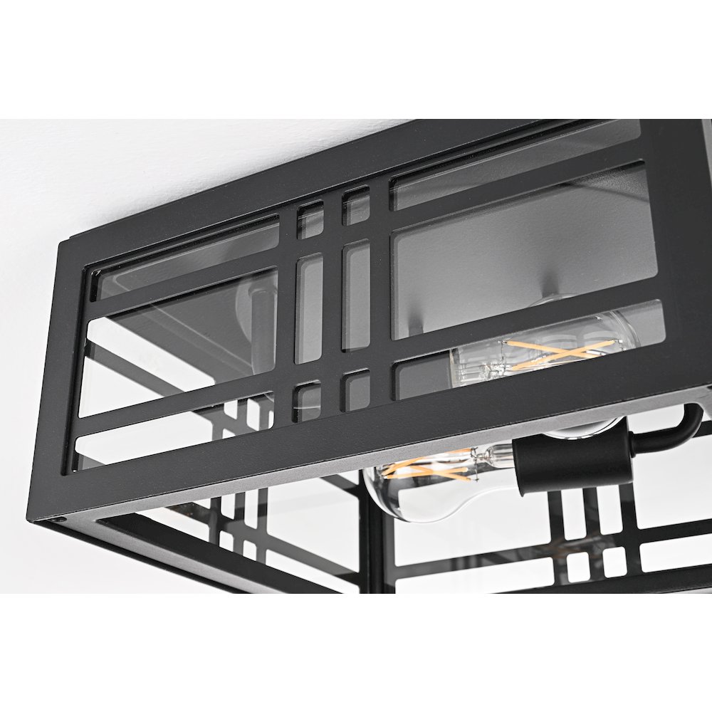 Harley 11 inch Outdoor Flush Mount in Black. Picture 4