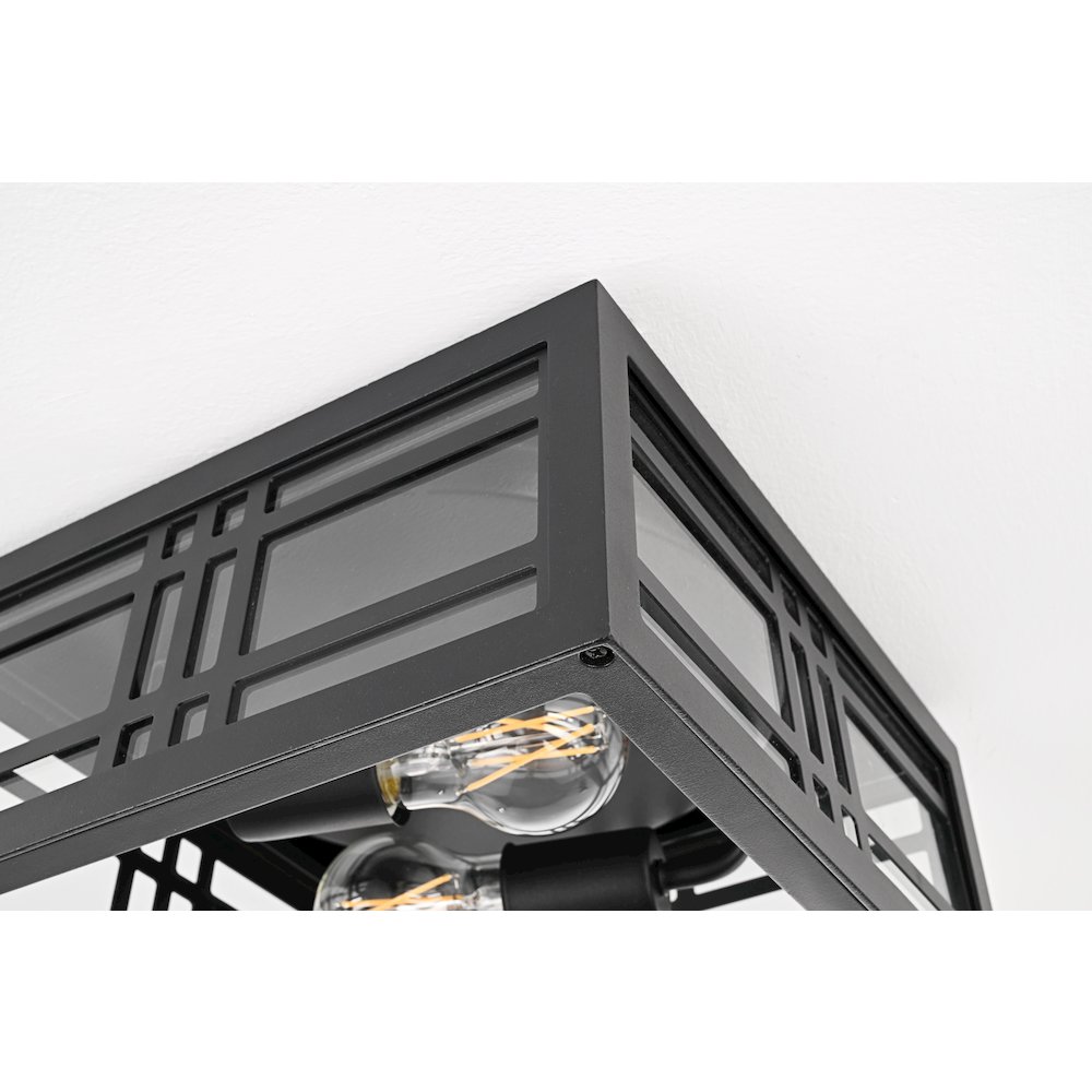 Harley 11 inch Outdoor Flush Mount in Black. Picture 5