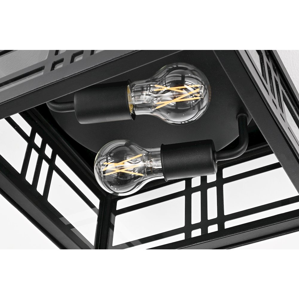 Harley 11 inch Outdoor Flush Mount in Black. Picture 6
