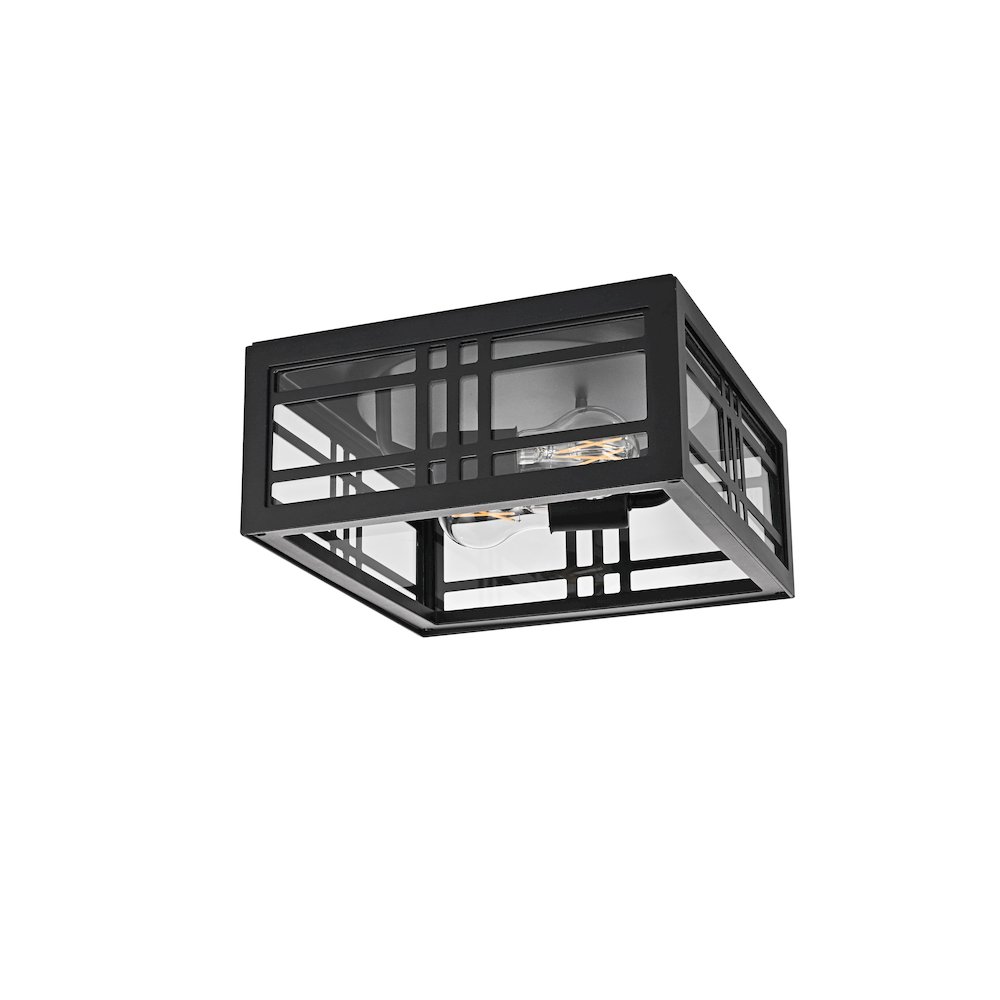 Harley 11 inch Outdoor Flush Mount in Black. Picture 7