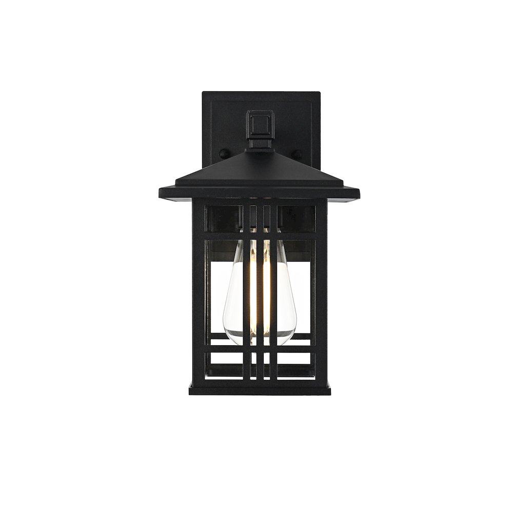 Harley 10 inch Outdoor Wall sconce in Black. Picture 1