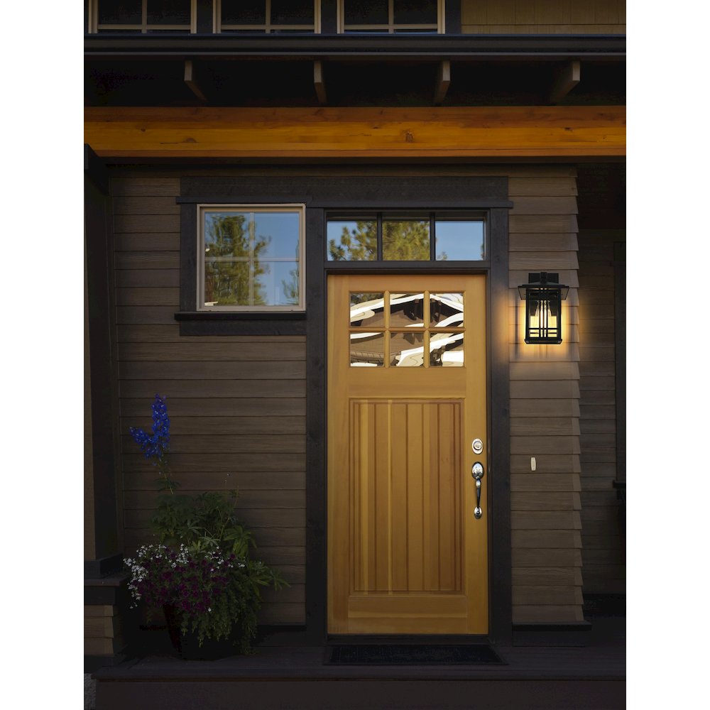 Harley 10 inch Outdoor Wall sconce in Black. Picture 2
