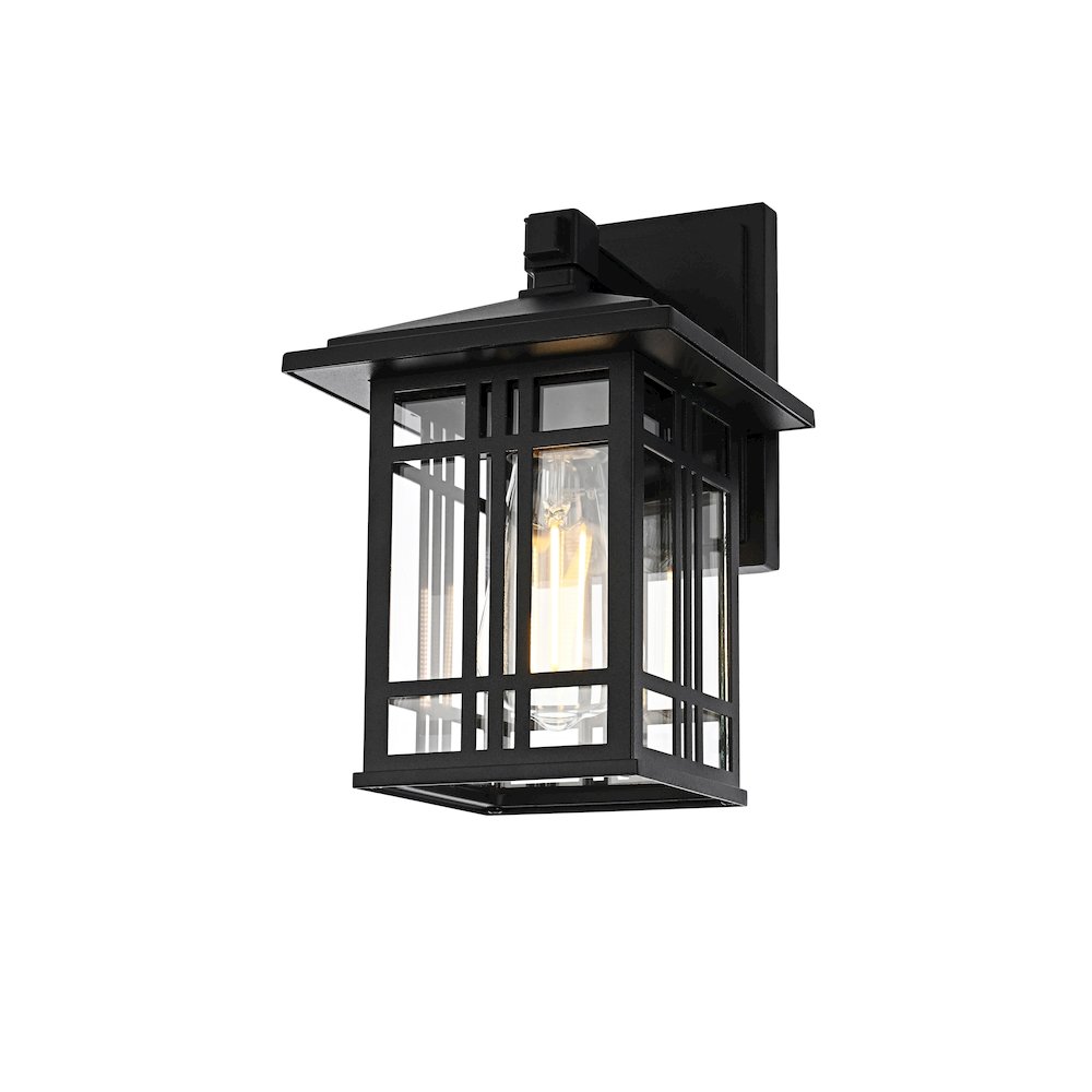 Harley 10 inch Outdoor Wall sconce in Black. Picture 3