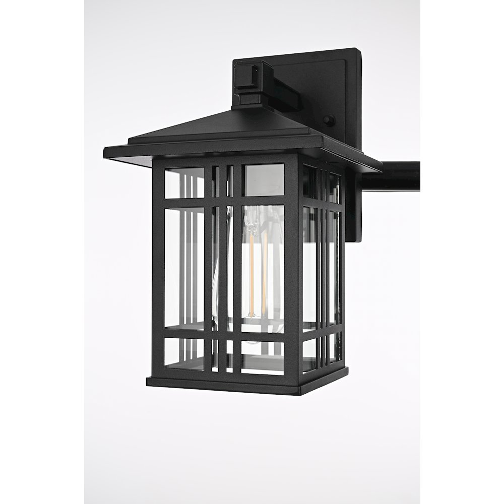 Harley 10 inch Outdoor Wall sconce in Black. Picture 5