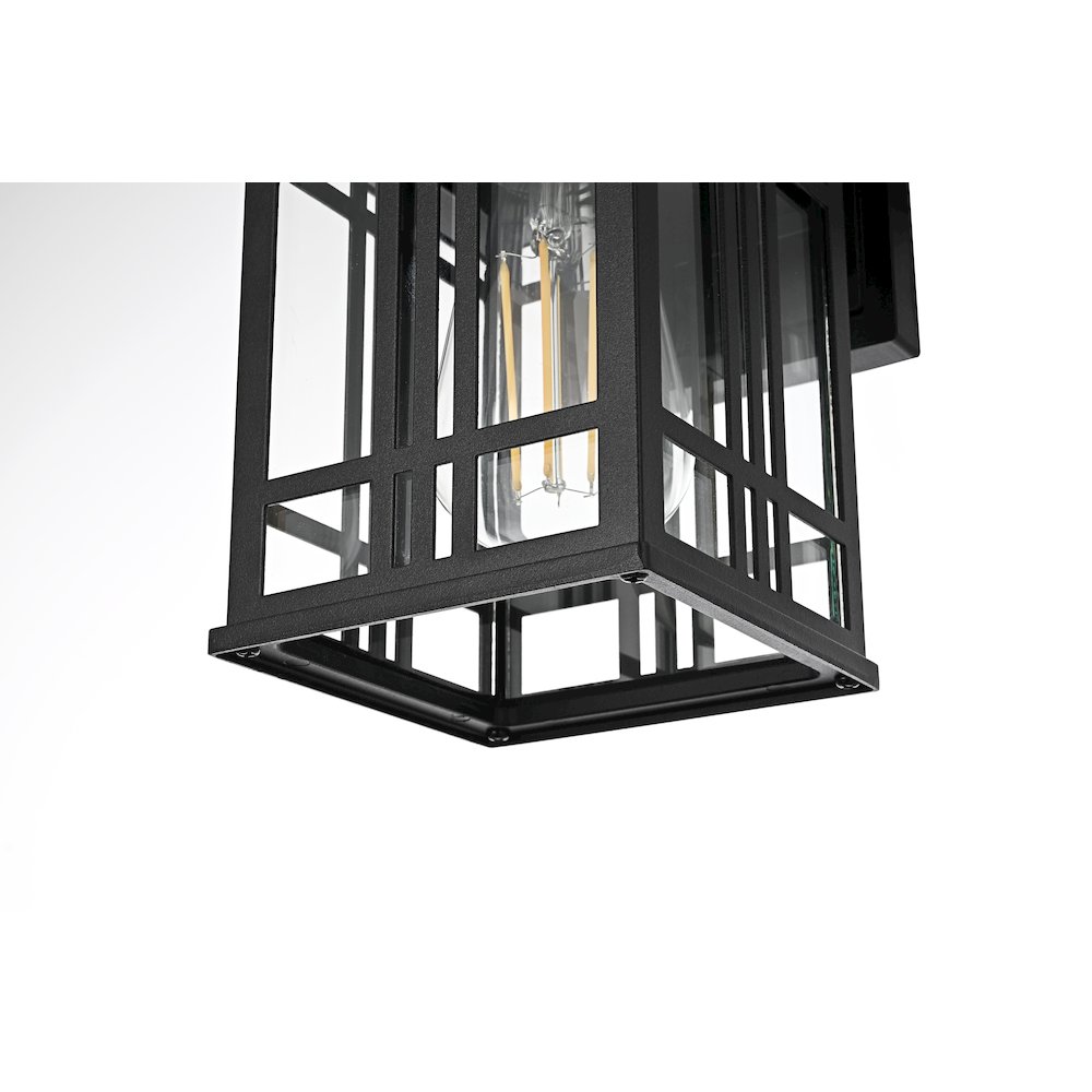 Harley 10 inch Outdoor Wall sconce in Black. Picture 6