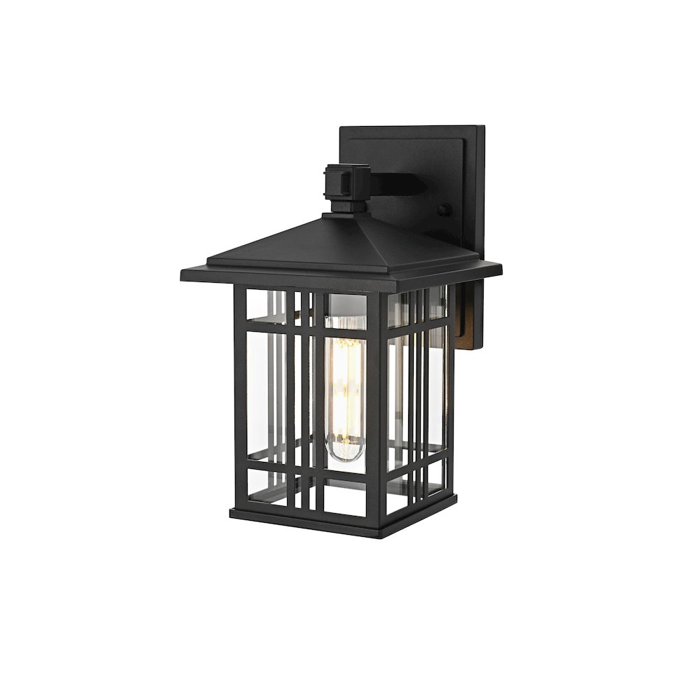 Harley 10 inch Outdoor Wall sconce in Black. Picture 7