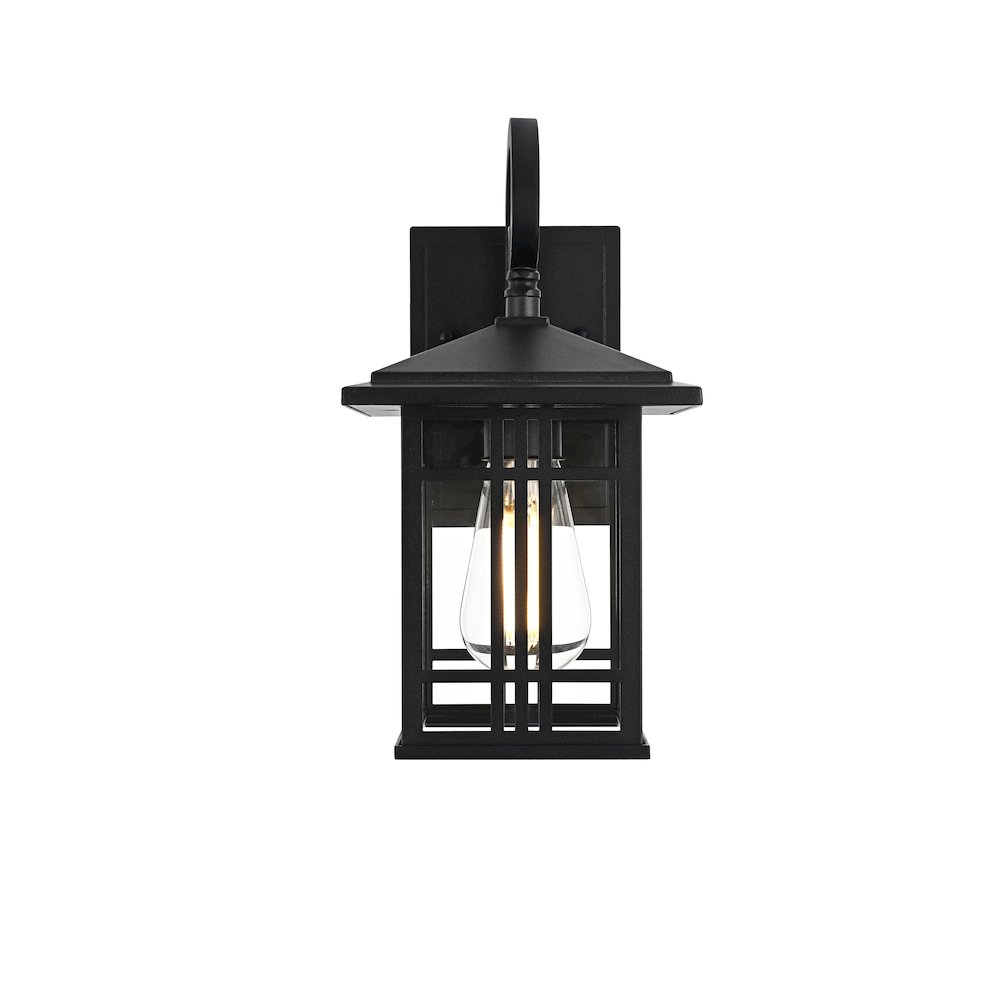 Harley 12 inch Outdoor Wall sconce in Black. Picture 1