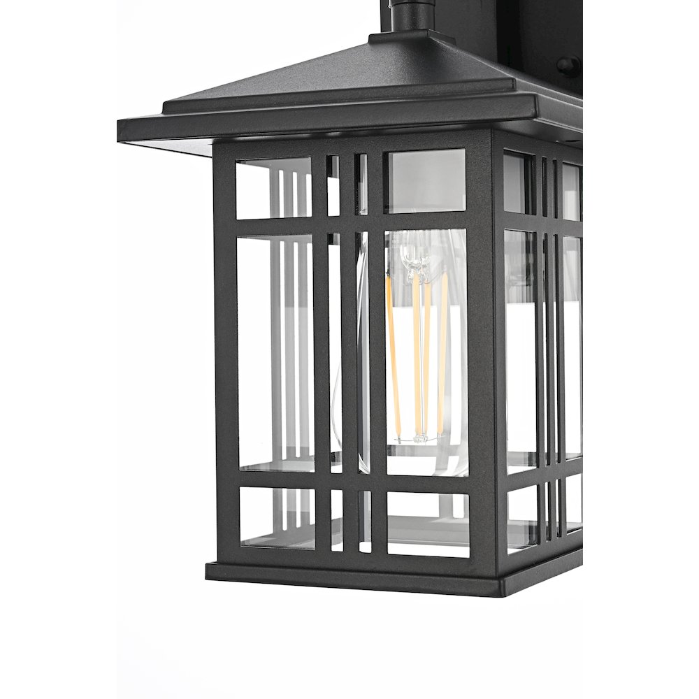 Harley 12 inch Outdoor Wall sconce in Black. Picture 5