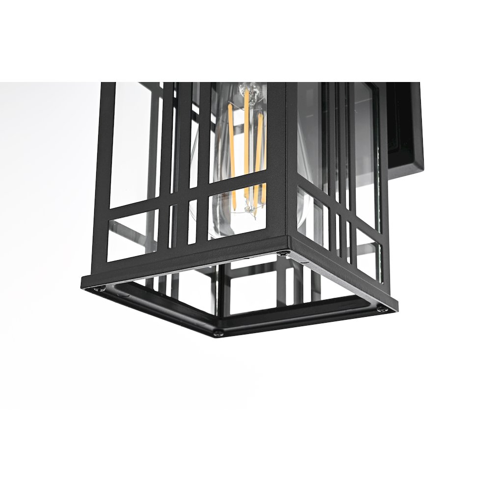 Harley 12 inch Outdoor Wall sconce in Black. Picture 6