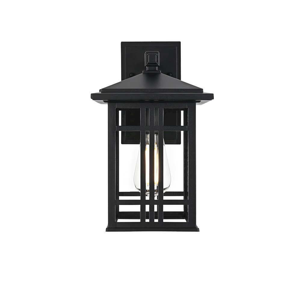 Harley 13 inch Outdoor Wall sconce in Black. Picture 1