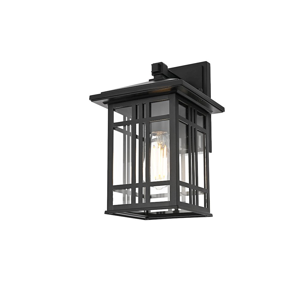 Harley 13 inch Outdoor Wall sconce in Black. Picture 3