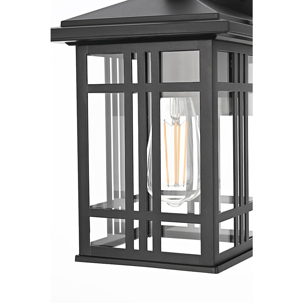 Harley 13 inch Outdoor Wall sconce in Black. Picture 5