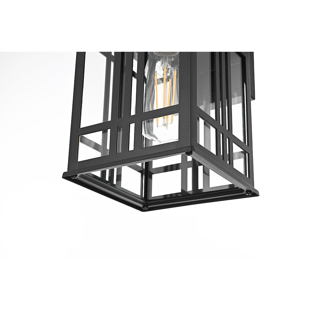 Harley 13 inch Outdoor Wall sconce in Black. Picture 6