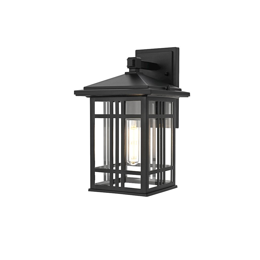 Harley 13 inch Outdoor Wall sconce in Black. Picture 7