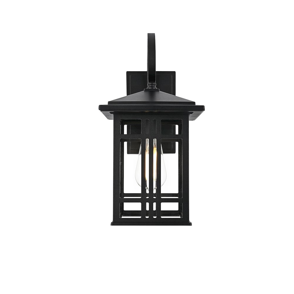Harley 14 inch Outdoor Wall sconce in Black. Picture 1