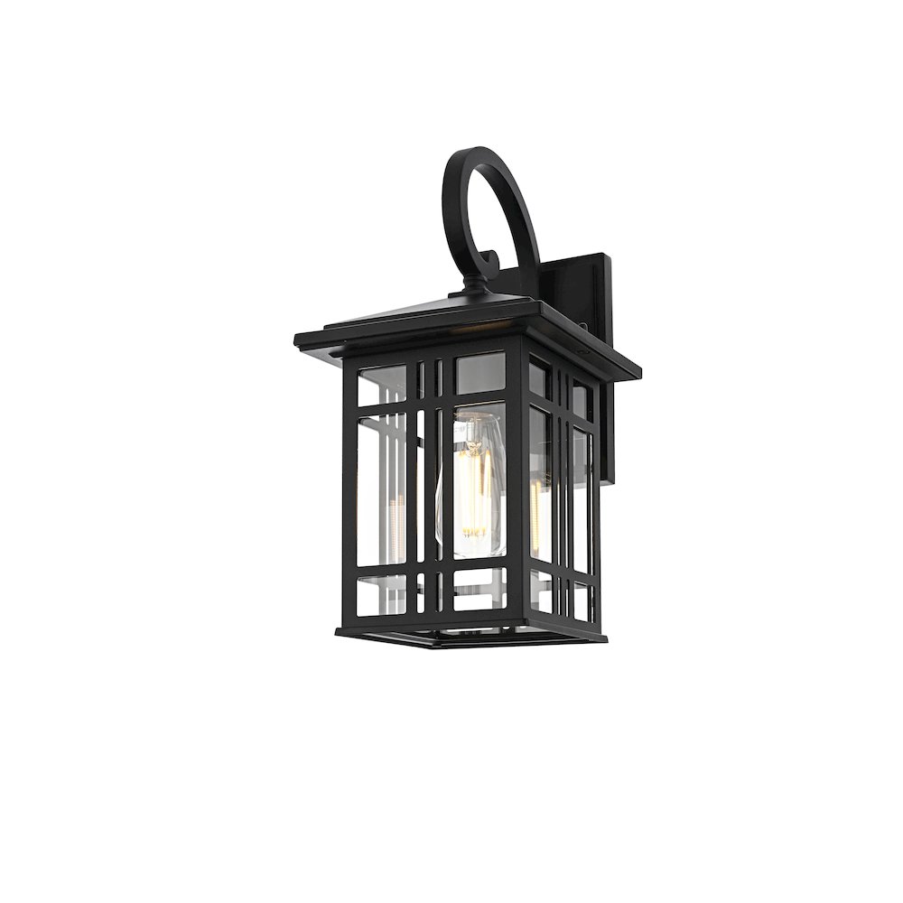Harley 14 inch Outdoor Wall sconce in Black. Picture 3
