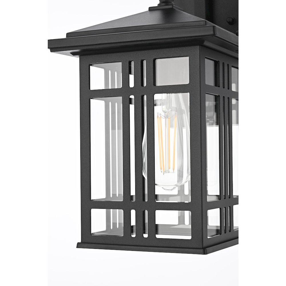 Harley 14 inch Outdoor Wall sconce in Black. Picture 5