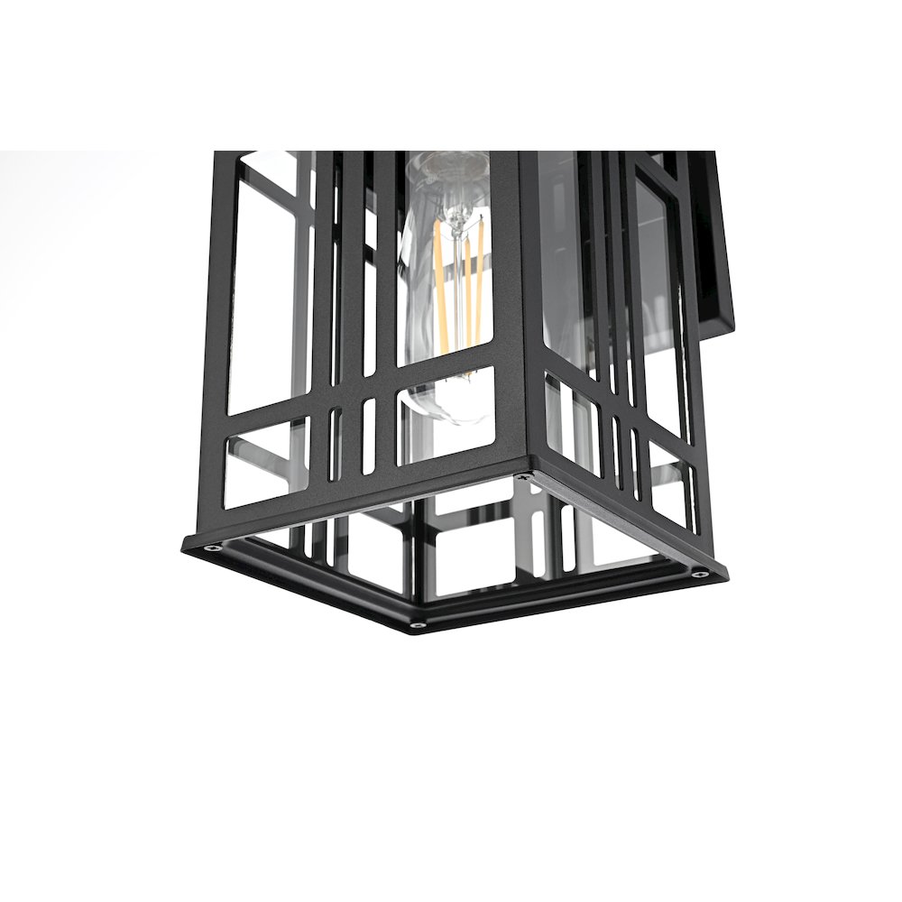 Harley 14 inch Outdoor Wall sconce in Black. Picture 6