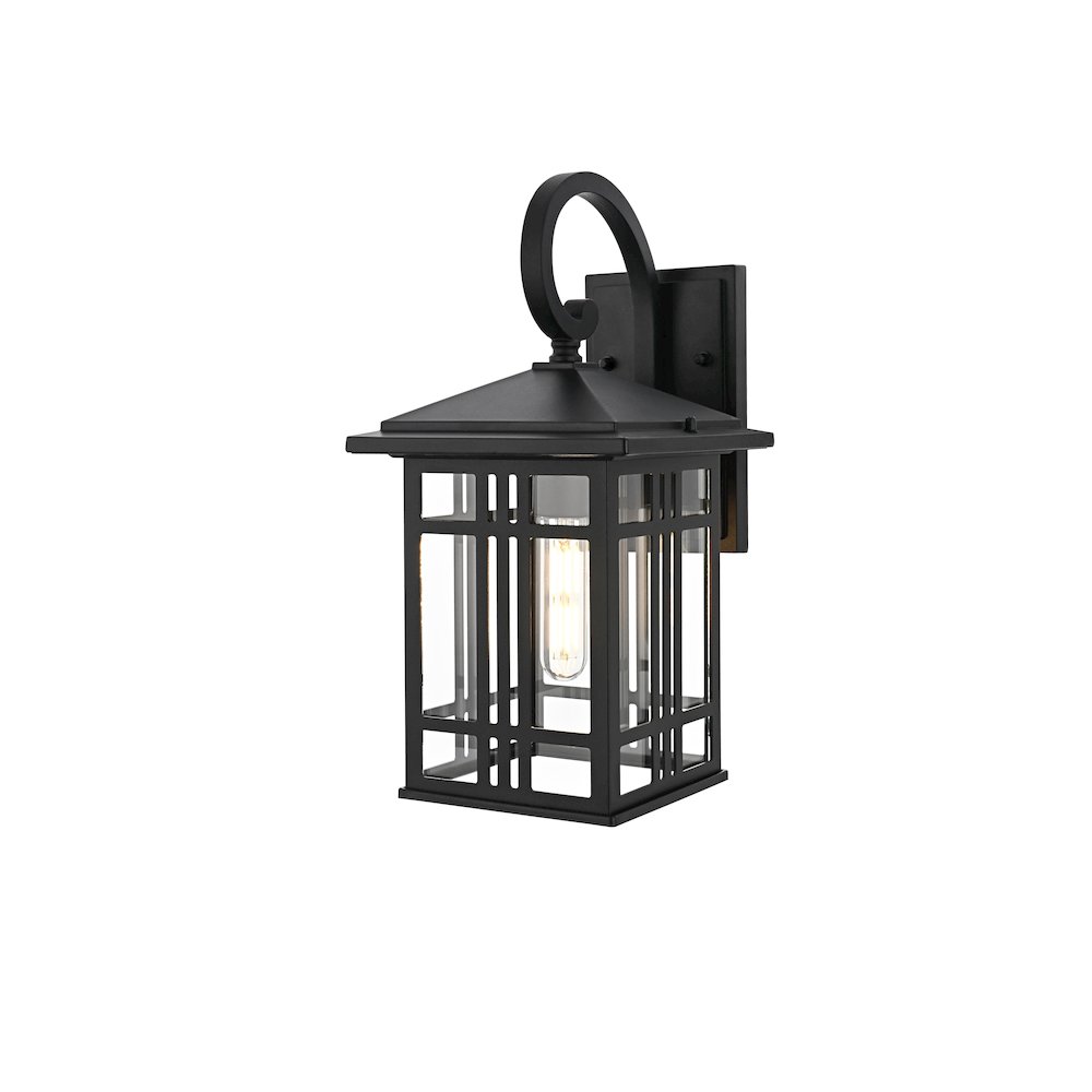 Harley 14 inch Outdoor Wall sconce in Black. Picture 7